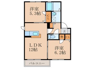 エクセラン・メゾンA棟の物件間取画像